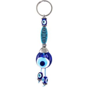 Turquoise Evil Eye Beaded Key Chain